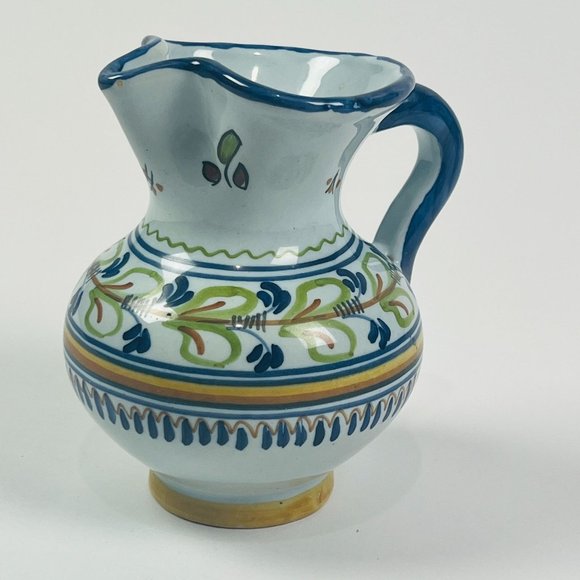 Vintage Talavera Ceramic Pottery 5.5" Creamer Pitcher Vase Mexican Folk Art - Picture 5 of 8